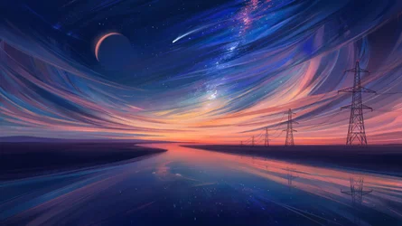 Líneas eléctricas de Twilight River