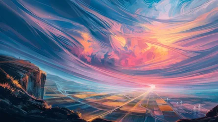 Horizonte de un cielo vibrante