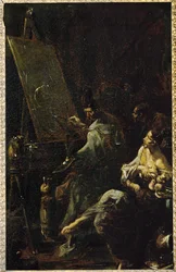 El estudio de un pintor ...