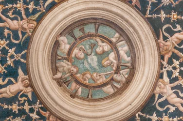 Putti tocando instrumentos musicales, detalle de 3660848
