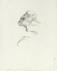 Criatura legendaria: Chupacabra, vampiro sudamericano Dibujo de Alessandro Lonati