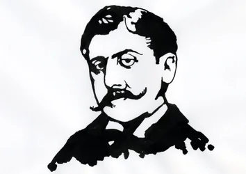 Marcel Proust (tinta sobre papel)