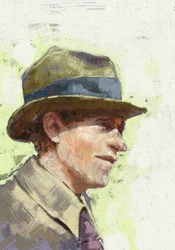 Retrato del científico Ettore Majorana, 2023 (ilustración)