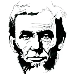 Retrato de Abraham Lincoln (1809-1865) Presidente de los Estados Unidos (Retrato del presidente estadounidense Abraham Lincoln)