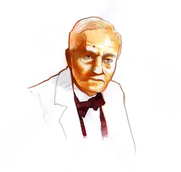 Retrato de Alexander Fleming, biólogo escocés (1881-1955) (Retrato del biólogo, farmacólogo y botánico escocés Alexander Fleming)