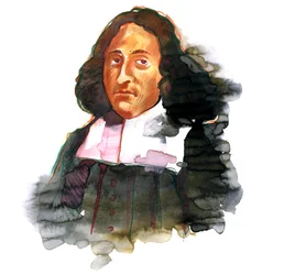 Retrato de Baruch de Spinoza (1632 - 1677) filósofo holandés, también conocido como Bento de Espinosa o Benedictus de Spinoza o Benoit de Spinoza (Retrato del filósofo holandés Baruch Spinoza)