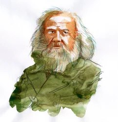 Retrato de Dimitri Ivanovich Mendeleiev, Mendeliev (o Dmitri Mendeleev