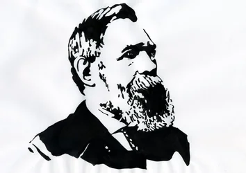 Retrato de Friedrich Engels (1820-1895), teórico socialista y político alemán (Friedrich Engels, filósofo, científico social y periodista alemán)