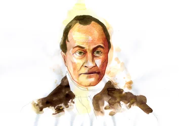 Retrato del filósofo francés Auguste Comte (1798-1857) (Filósofo francés Auguste Comte)