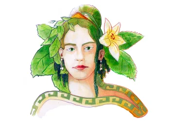 Representación de la diosa madre divinizada Gaia (mitología griega: Gaia o Gea personificación de la Tierra)