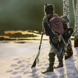 Soldado de infantería en retirada durante la campaña rusa de 1812, 2018