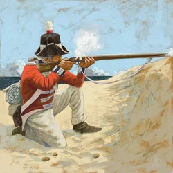 Royal Marines, circa 1806, desembarcando en una playa, 2018