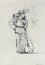 Segundo Imperio (1852-1870): Unificación italiana (Risorgimento), voluntario del ejército garibaldino conocido como "camisa roja", luchador por la causa de Giuseppe Garibaldi (1807-1882) en Italia.