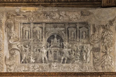 Producciones teatrales comisariadas por la academia, Sala del vestíbulo (fresco monocromo)
