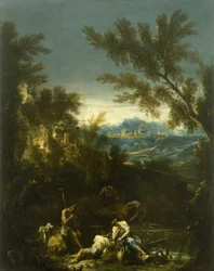 Paisaje con figuras