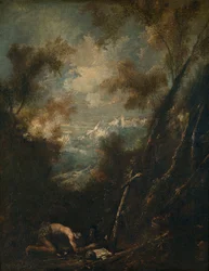 San Jerónimo en un paisaje