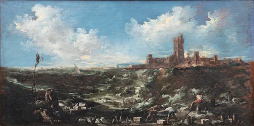 La oración de los monjes junto al mar