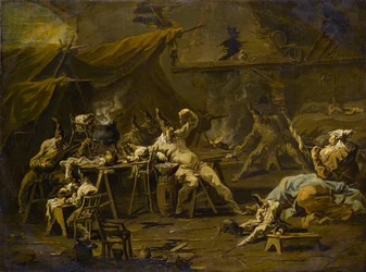 La cena de Pulcinella y Colombina
