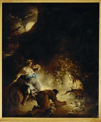La bruja de Endor (pintura sobre lienzo)