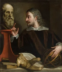 Autorretrato (Autorretrato) - Pintura de Alessandro Varotari conocido como Il Padovanino (1588-1649), óleo sobre lienzo