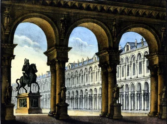 Escenografía de Sanquirico para la ópera de Gaetano Donizetti: “Ugo, conte di Parigi”. 1832.