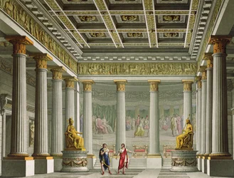 La Sala de Audiencias en el Palacio de Egisto, diseño para el ballet 