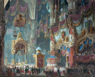 La coronación del emperador Fernando I de Austria como rey de Lombardía-Venecia en la catedral de Milán
