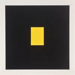 Rectángulo amarillo sobre negro, 2021