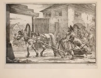 Saliendo de las Puertas (litografía)