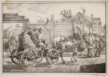 El cochero con leña