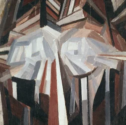 Cabeza cubista, 1914-15