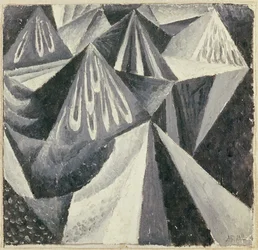 Composición cubo-futurista en gris y blanco, 1916