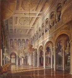 Interiores del Pequeño Hermitage, El Salón del Pabellón, mediados del siglo XIX