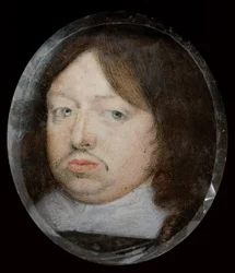 Retrato en miniatura de Carlos X, Rey de Suecia 1655-1660