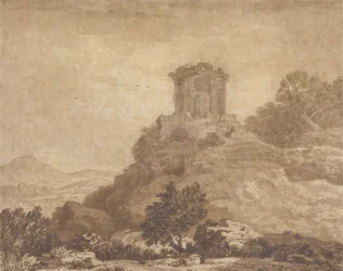 Paisaje con un templo en ruinas, c.1756