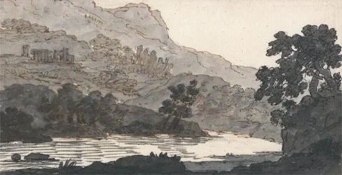 Río y Montaña, con Ruinas