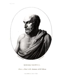 Demócrito (c.460-c.370 a.C.), grabado de un busto en el Museo Vaticano