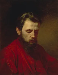 Retrato del pintor Vyacheslav Grigoryevich Schwarz 1838-1869, 1870
