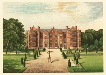 Burton-Agnes Hall, Yorkshire, Inglaterra. 1880 (grabado)
