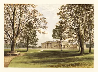 Palacio de Hamilton, Lanarkshire, Escocia. ,1880 (grabado)
