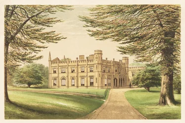 Parque de Thrybergh, Yorkshire, Inglaterra. 1880 (grabado)