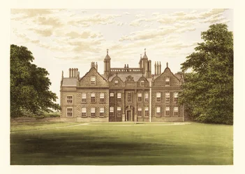 Willesley Hall, Leicestershire, Inglaterra. ,1880 (grabado)
