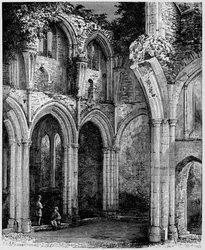 Arcos en el transepto sur, Abadía de Netley, c1880, 1897