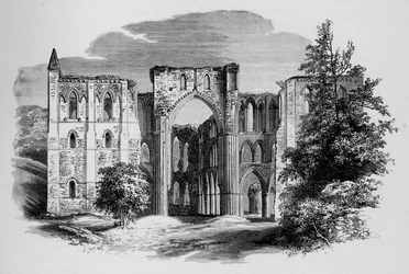 Coro, desde el Norte, Abadía de Rievaulx, c. 1880, 1897