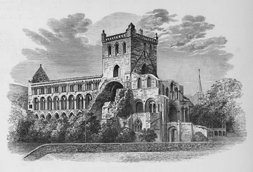 Desde el sureste, Abadía de Jedburgh, c1880