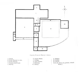 Plano de la Abadía de Netley, 1897