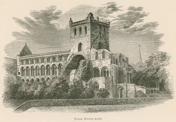 Abadía de Jedburgh, desde el sureste