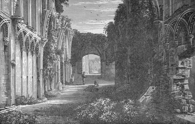 Capilla de San José, interior, mirando al este, Abadía de Glastonbury, c1880