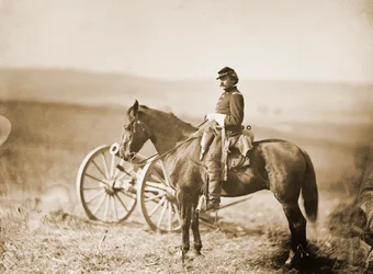 Aide-de-Camp de la Guerra Civil Americana a Caballo