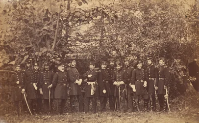 General McClellan y su estado mayor, ca. 1863